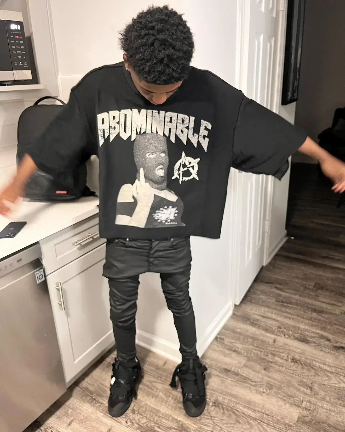 Y2K T Shirt Tops Harajuku Hip Hop Graphic Print Oversized TShirt Mens New Punk Rock Round Neck Cotton Short Sleeve Clothes