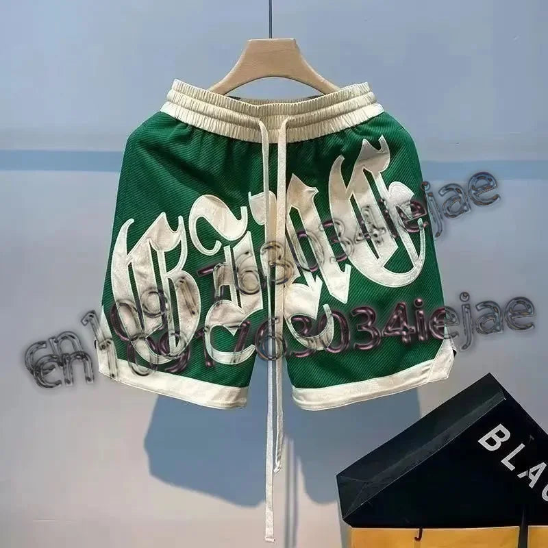 Summer Basketball Shorts American Street Sports Pants Casual Men's Clothing High Quality Embroidered Shorts Outdoor Fashion 2024