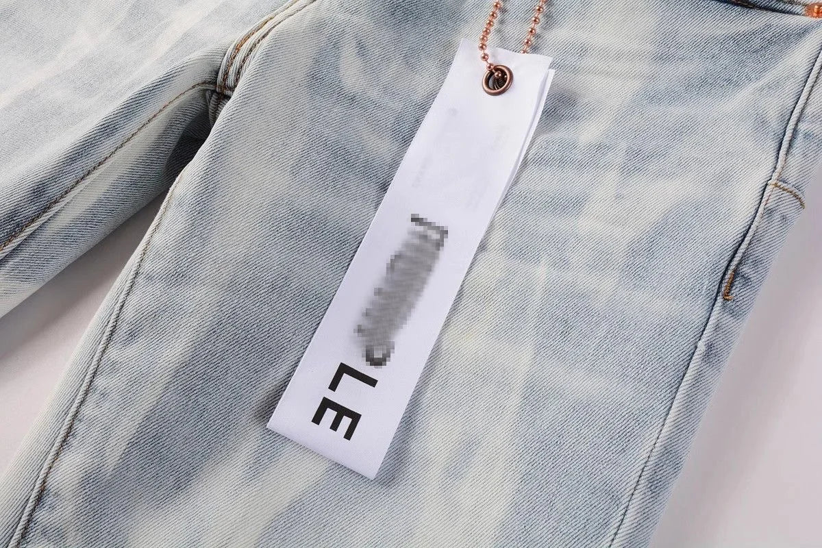 Spring and Autumn Fashion Trend Printed Straight-Leg Stretch Sports Jeans Men's Casual Slim Fit Comfortable High Quality Pants