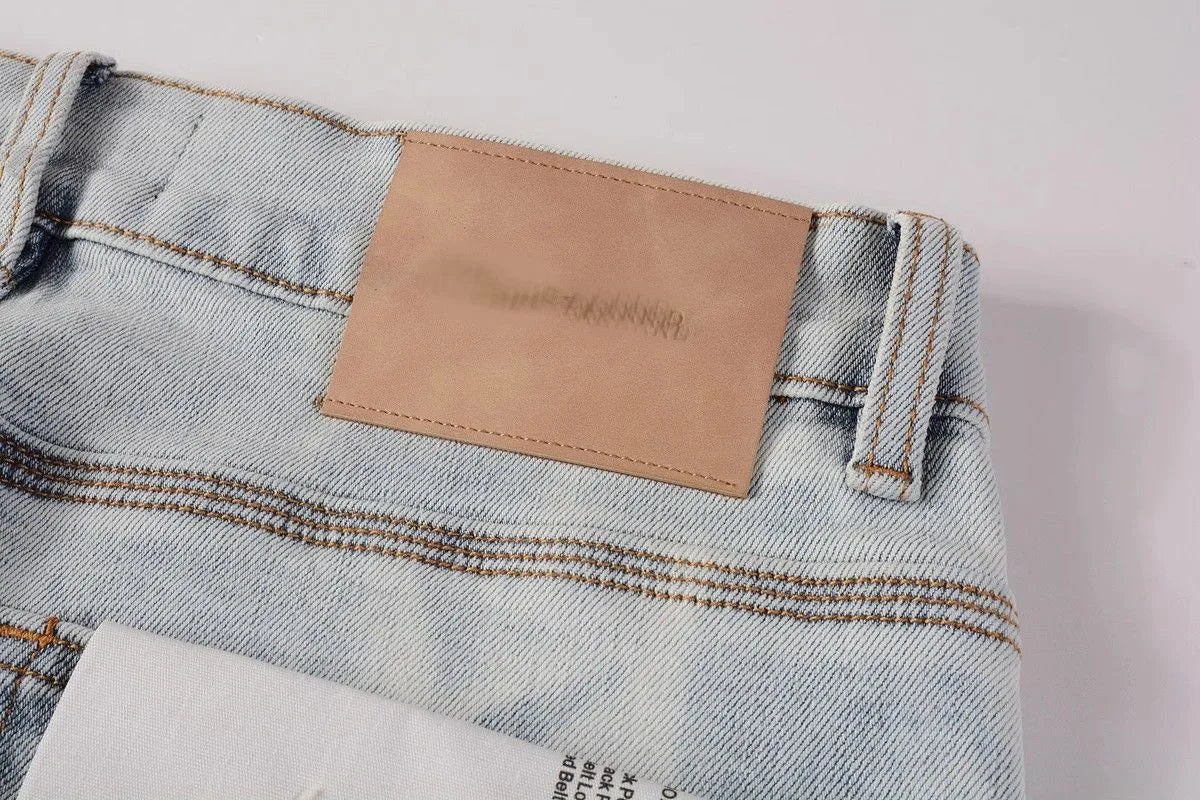 Spring and Autumn Fashion Trend Printed Straight-Leg Stretch Sports Jeans Men's Casual Slim Fit Comfortable High Quality Pants