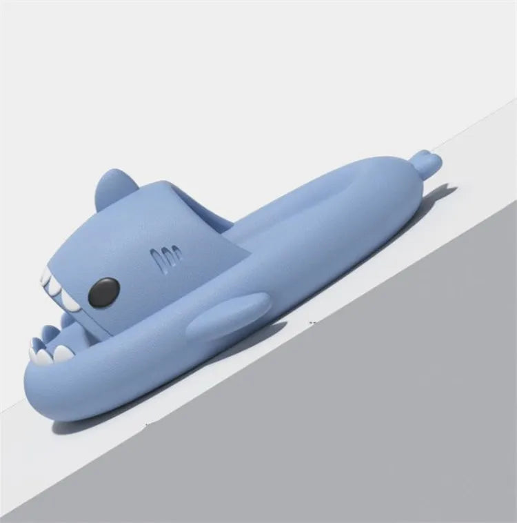 4cm Thick Sole Man Women Shark Slippers Size 46 47 2023 Summer Home Anti-skid Couple  Indoor Household Funny Slipper