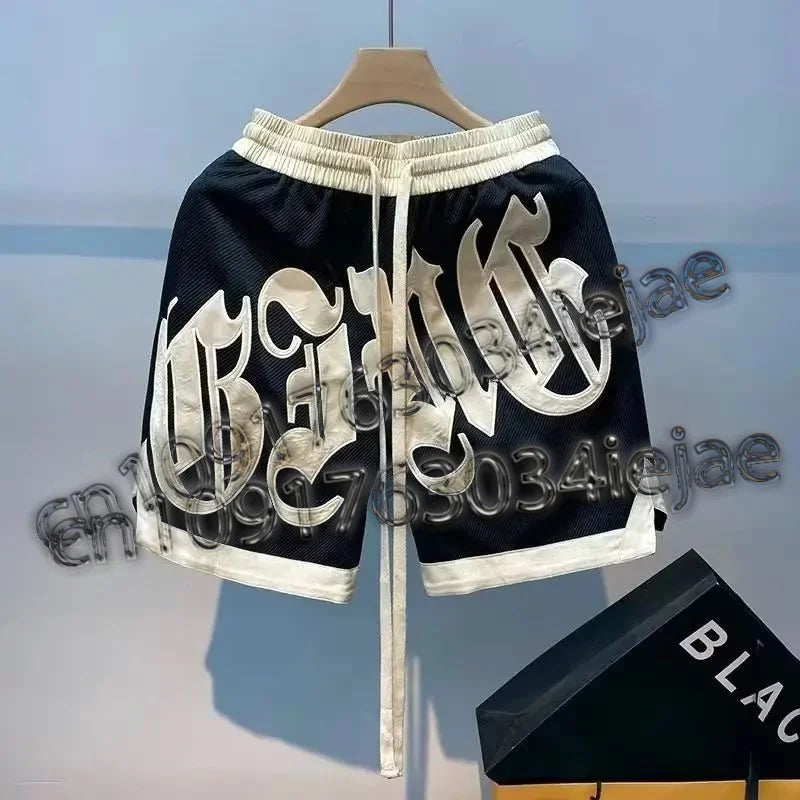 Summer Basketball Shorts American Street Sports Pants Casual Men's Clothing High Quality Embroidered Shorts Outdoor Fashion 2024